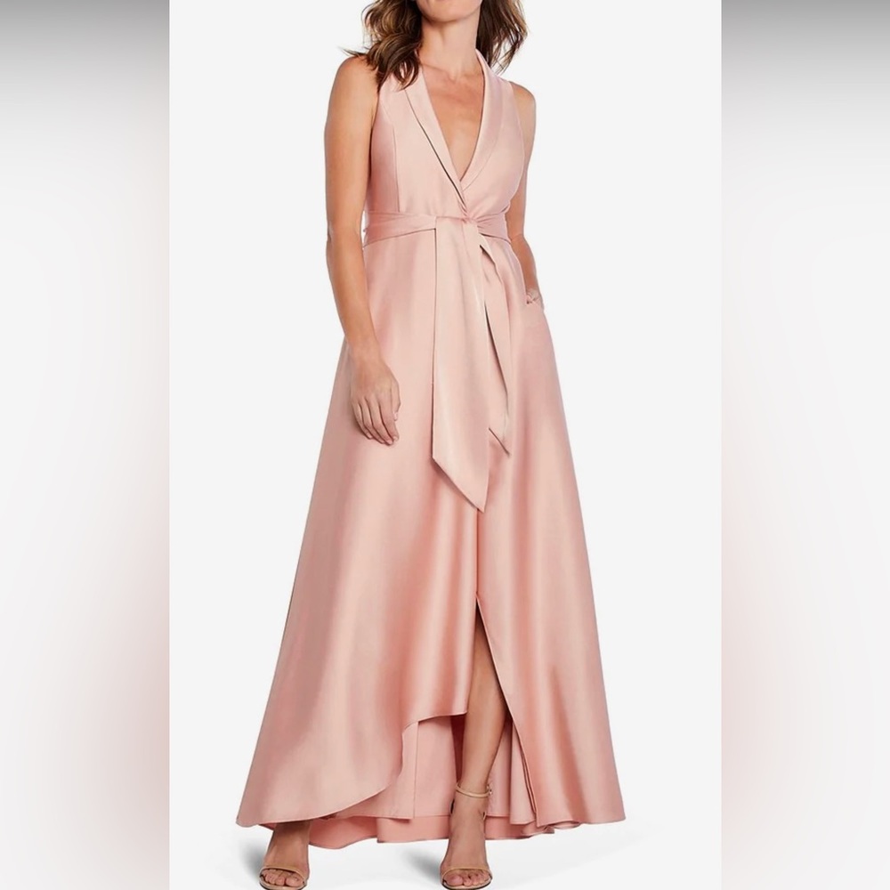 Aidan Mattox Fit and Flare Jacquard Mid-Length Cocktail Dress